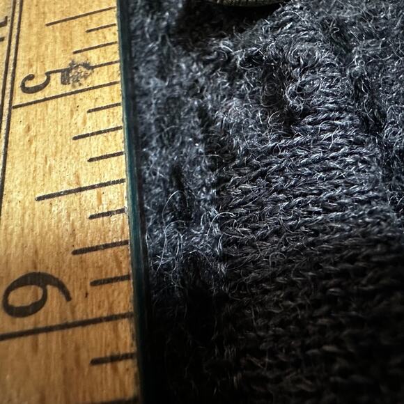 ALPS Gray Grey Wool Embroidered Floral Vest Metal Buttons XL - Picture 9 of 15